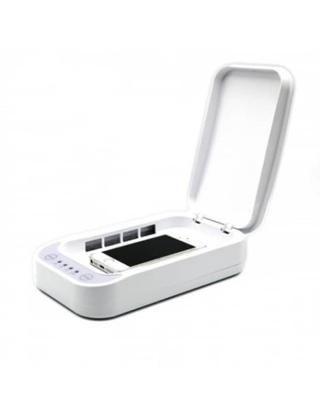 Sterilizzatore UV portatile GekoClean per smartphone e mascherine, bianco, con caricabatterie e diffusore LKM-GERM01WH