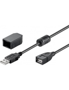 Cavo Prolunga USB 2.0 con Ferrite A Maschio / A Femmina 2m Nero 2