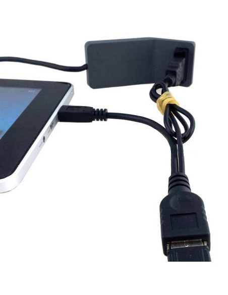 Cavo USB A F 2.0 OTG Micro USB M con Alimentazione USB, 30cm Nero