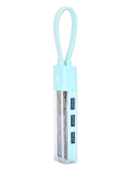 Hub Combo USB 3.2 USB-C™ e USB-A 4 Porte Verde Trasparente