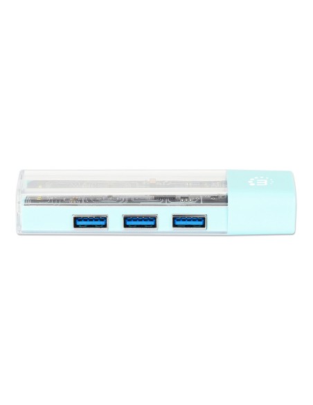 Hub Combo USB 3.2 USB-C™ e USB-A 4 Porte Verde Trasparente