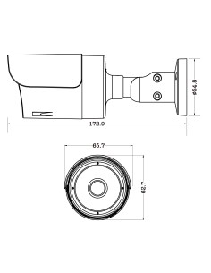 Telecamera IP Bullet IR H.265 da 3MP IP67 Rilevamento Basato su AI, DGM3102SCTP 2