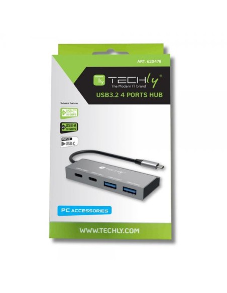 Hub USB3.2 2 Porte USB-A e 2 Porte USB-C™