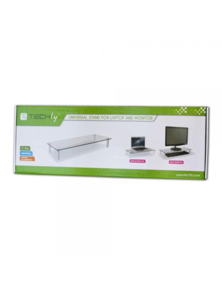 Ripiano Universale in Vetro Trasparente per Monitor Laptop Notebook
