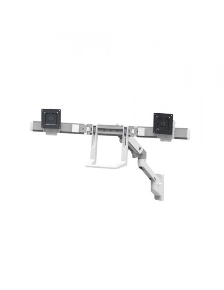 HX WALL DUAL MONITOR ARM  WHITE