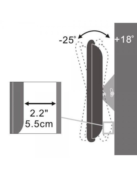 Supporto a muro per TV LED LCD 13''-31'' inclinabile