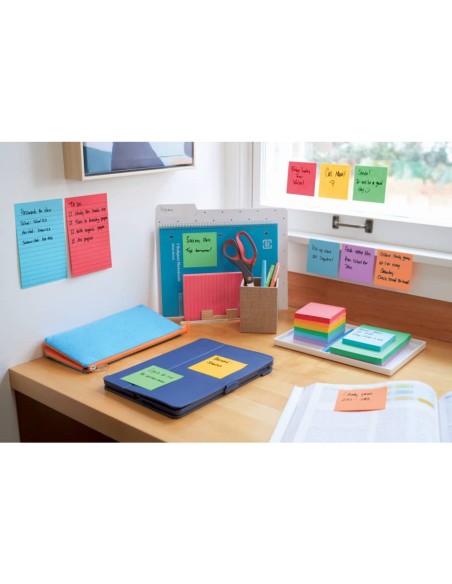 Ricariche di foglietti Post-it® Super Sticky Z-Notes Playful - conf. 6 blocchetti 90 ff 76x76 mm R330-6SS-PLAY