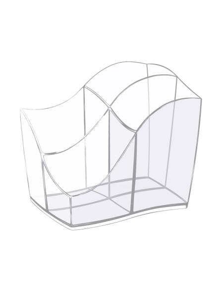 Organizer Ellypse CEP in polistirolo con 4 scomparti trasparente 11,8x8,9x9,8 cm 1003400111
