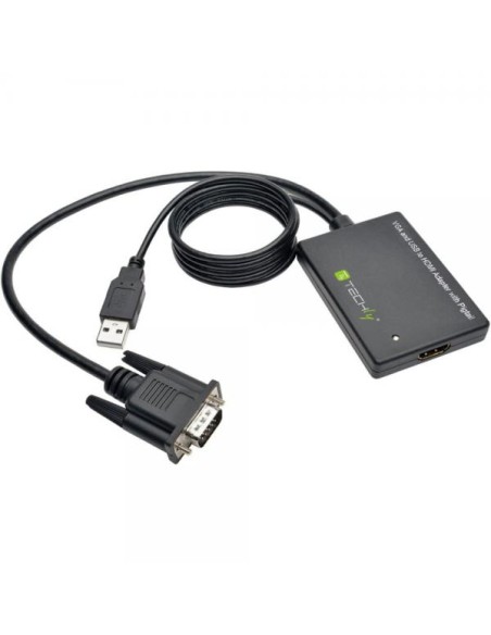 Adattatore Convertitore VGA a HDMI con Supporto Audio via USB
