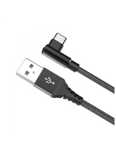 USB-A TO USB-C 15W CABLE L-SHAPE BK 2