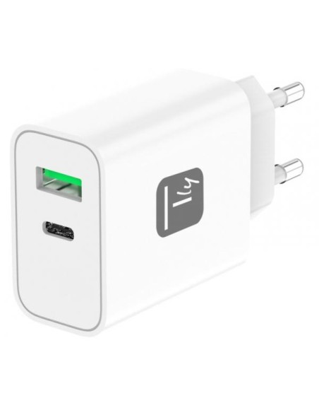 Caricatore Alimentatore GaN USB-C™ 30W e USB-A QC3.0 da Muro