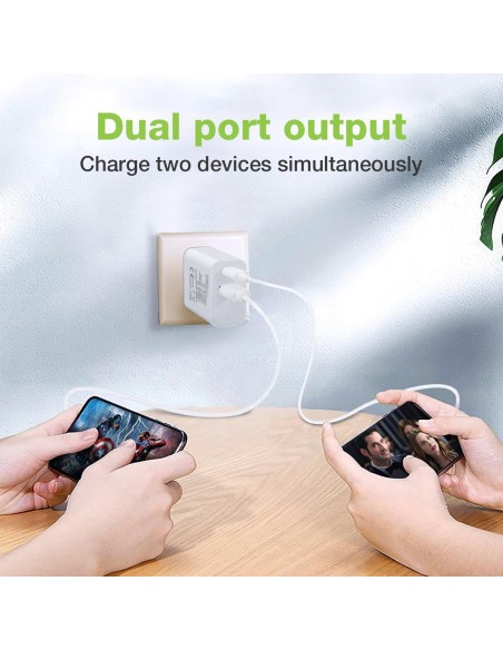 Caricatore Alimentatore GaN USB-C™ 30W e USB-A QC3.0 da Muro