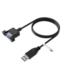 Cavo Prolunga USB 3.2 SuperSpeed A/A M/F da Pannello 1m Nero
