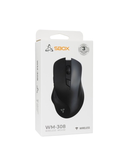 Mouse Ottico Wireless 1600 Dpi 6D Nero, WM-308B