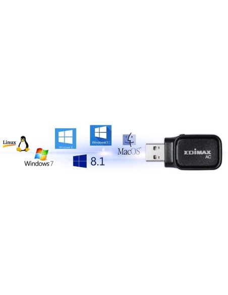 Adattatore USB AC600 Dual-Band Wi-Fi e Bluetooth 4.0, EW-7611UCB