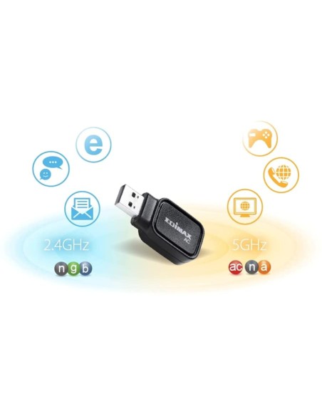 Adattatore USB AC600 Dual-Band Wi-Fi e Bluetooth 4.0, EW-7611UCB