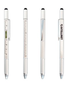 Penna a Sfera Multifunzione 5 in 1 con Cacciavite Bolla e Righello