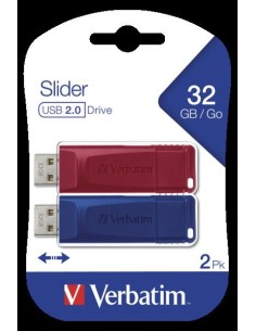 MEMORY USB 2.0 32GB SLIDER 2 PACK