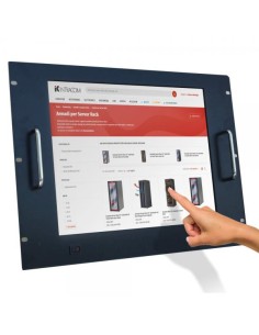Monitor LCD 17'' Touch Screen per Rack 19'' 8 Unità Nero