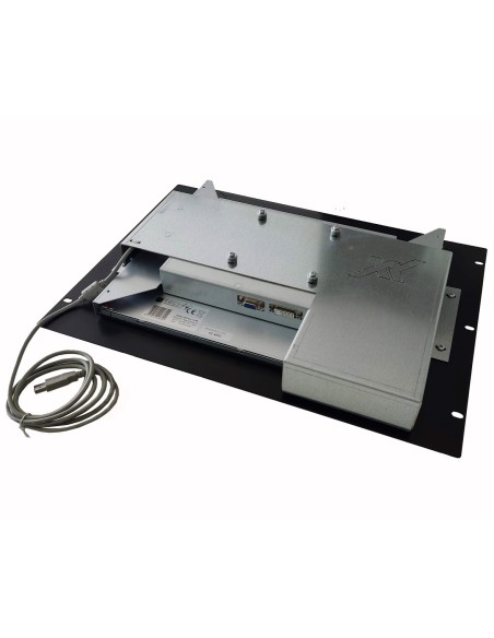 Monitor LCD 17'' Touch Screen per Rack 19'' 8 Unità Nero