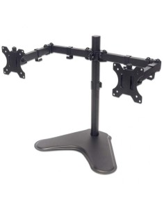 Supporto da Scrivania per 2 Monitor 13-32'' con Base e Doppio Snodo