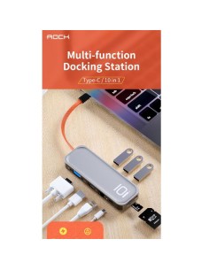 ROCK-HUB USB C AD HDMI/VGA 10 IN 1 2