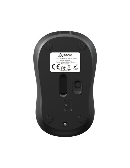 Mouse Ottico Wireless 1600 Dpi 4D Nero, WM-602B