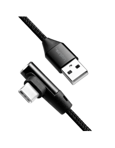 Cavo HighSpeed USB-C™ Maschio Angolato/USB-A Maschio Dritto 0,3 metri Nero 2