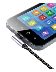 Cavo USB A Maschio 2.0 / USB-C™ Maschio Angolato 2A 2 m Alluminio 2