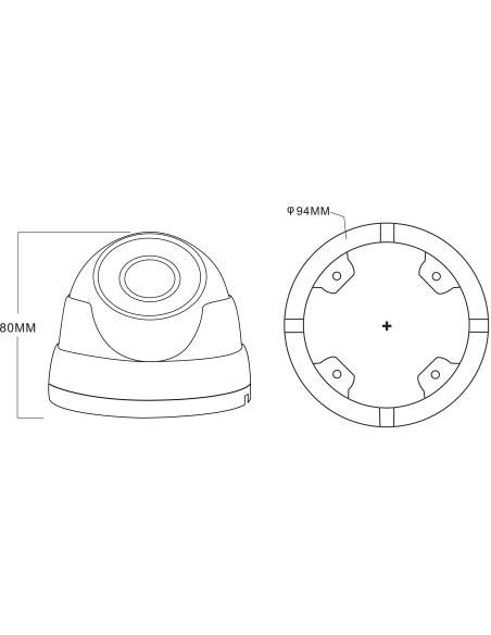 Telecamera IP Dome H.265 IR da 3 MP IP66 Rilevamento Basato su AI, DGM3202SCT