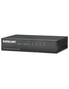 Switch Hub ethernet 10/100Mbps 5 porte desktop in metallo