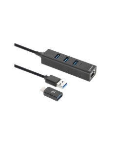 Hub USB 3.2 3 Porte Combo Type-C/A con Adattatore di Rete Gigabit 2
