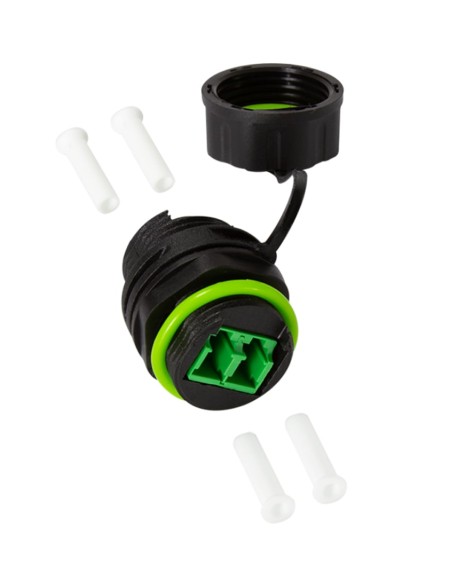 Connettore Fibra Ottica LC Duplex Impermeabile IP68 con Cappuccio Antipolvere