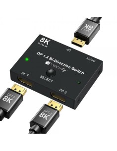 Switch Bidirezionale Convertitore Splitter DisplayPort 8K DP1.4 per Sorgenti Multiple e Display