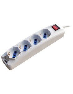 Multipresa a 4 prese schuko/bipasso 10/16A MKC - bianca con interruttore spina 2P+T 16A -  492518350