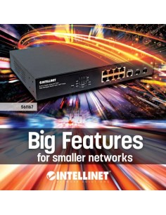 Switch Gigabit Ethernet 8 Porte PoE+ Web-Managed con 2 porte SFP 2