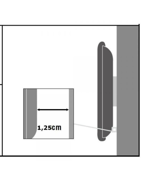 Supporto a muro per TV LED LCD 13''-37'' fisso Nero