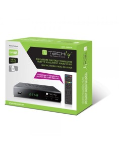Decoder Ricevitore Digitale Terrestre DVB-T/T2 H.265 HEVC 10bit Metallo con Telecomando Universale 2 in 1 con Alimentatore 12V 2