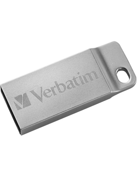 Mini Memoria USB Verbatim con Portachiavi 64GB Silver
