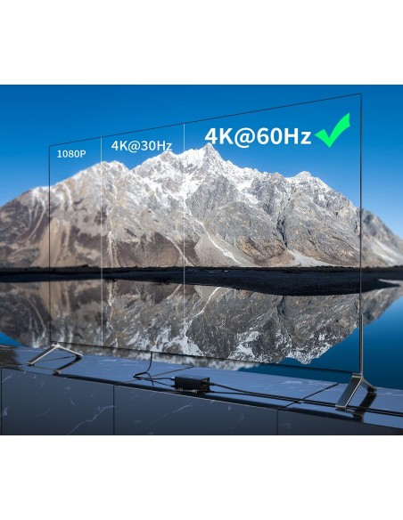 Extender HDMI 4K@60Hz 18Gbps HDR10 su cavo Cat.6/6A/7 fino 70 metri zero latenza