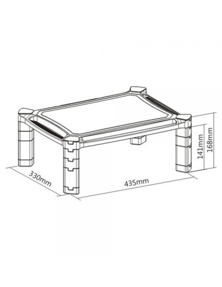 Supporto da Scrivania Monitor Notebook Laptop con Altezza Regolabile