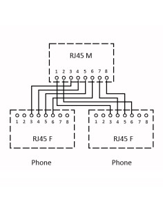 Sdoppiatore Telefonico con Connessione RJ45 2