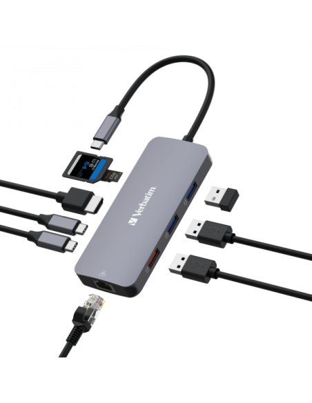 USB C MULTIPORT HUB 9 IN 1 HDMI 4K