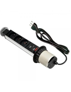 Multipresa da Scrivania 3 vie Pop-Up a Scomparsa con 2 USB 2