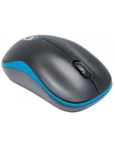 Mouse Ottico Wireless con Micro Ricevitore USB 1000 Dpi Nero/Azzurro 2