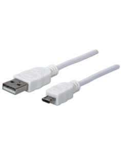 Cavo USB 2.0 A maschio/Micro B maschio 3 metri Bianco