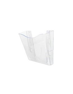 Vaschetta portadocumenti deflecto® A4 verticale in polistirolo con kit di fissaggio a muro trasparente CP078YTCRY 2