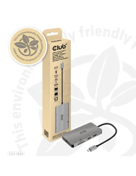 CLUB3D USB C 8-1 HUB DUAL HDMI