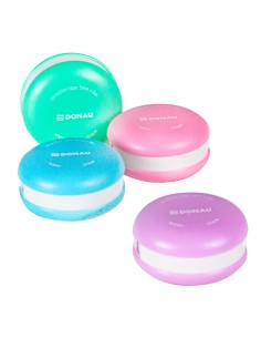 Espositore 16 correttori a nastro a forma di macarons Donau 5 mm x 6 m in 4 colori assortiti - 330410916 2