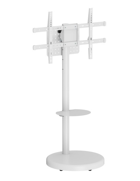 Supporto a Pavimento con Mensola Trolley TV LCD/LED/Plasma 37-86'' Bianco